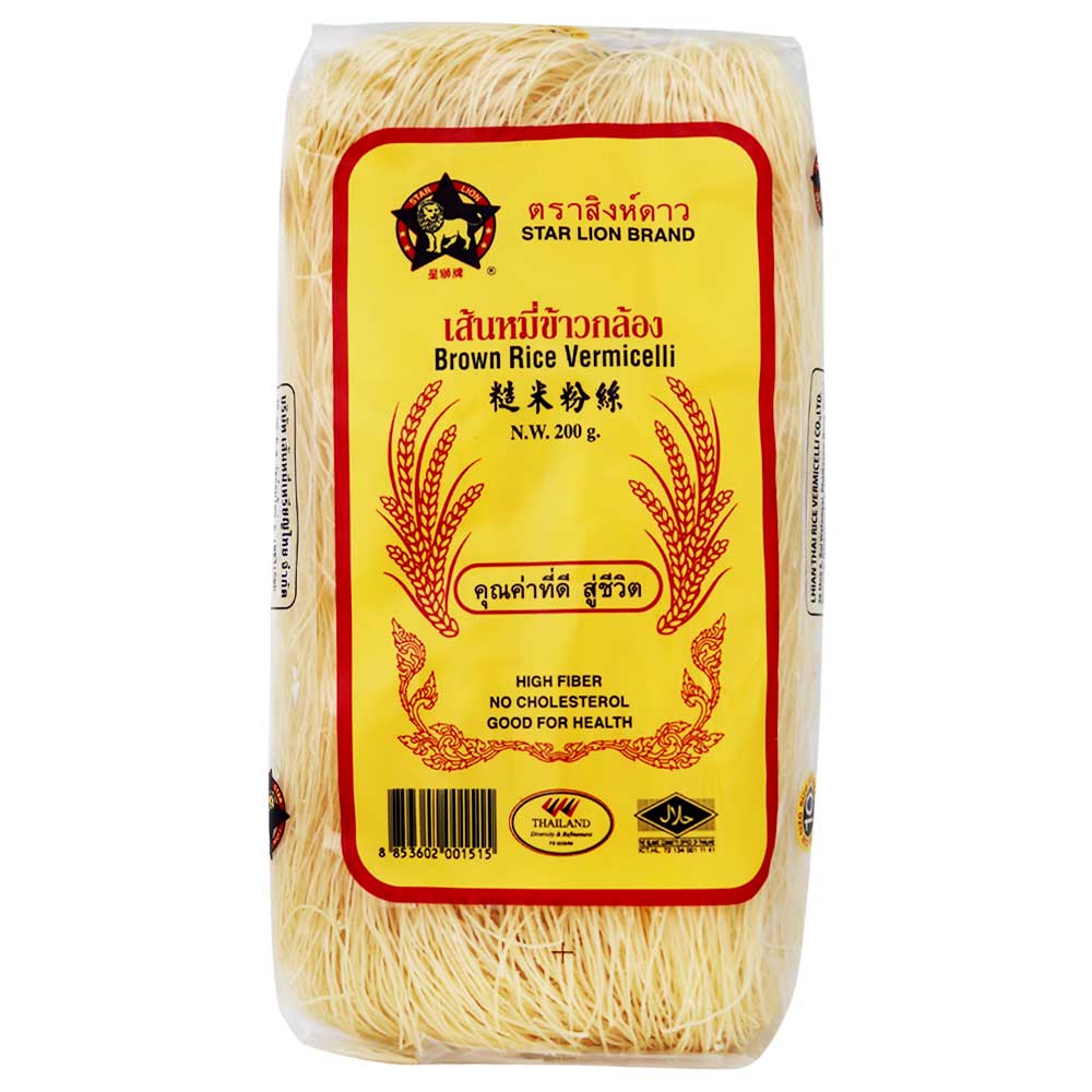 Fideos de Arroz Integral Star Lion 200 g - Global Gourmet Market